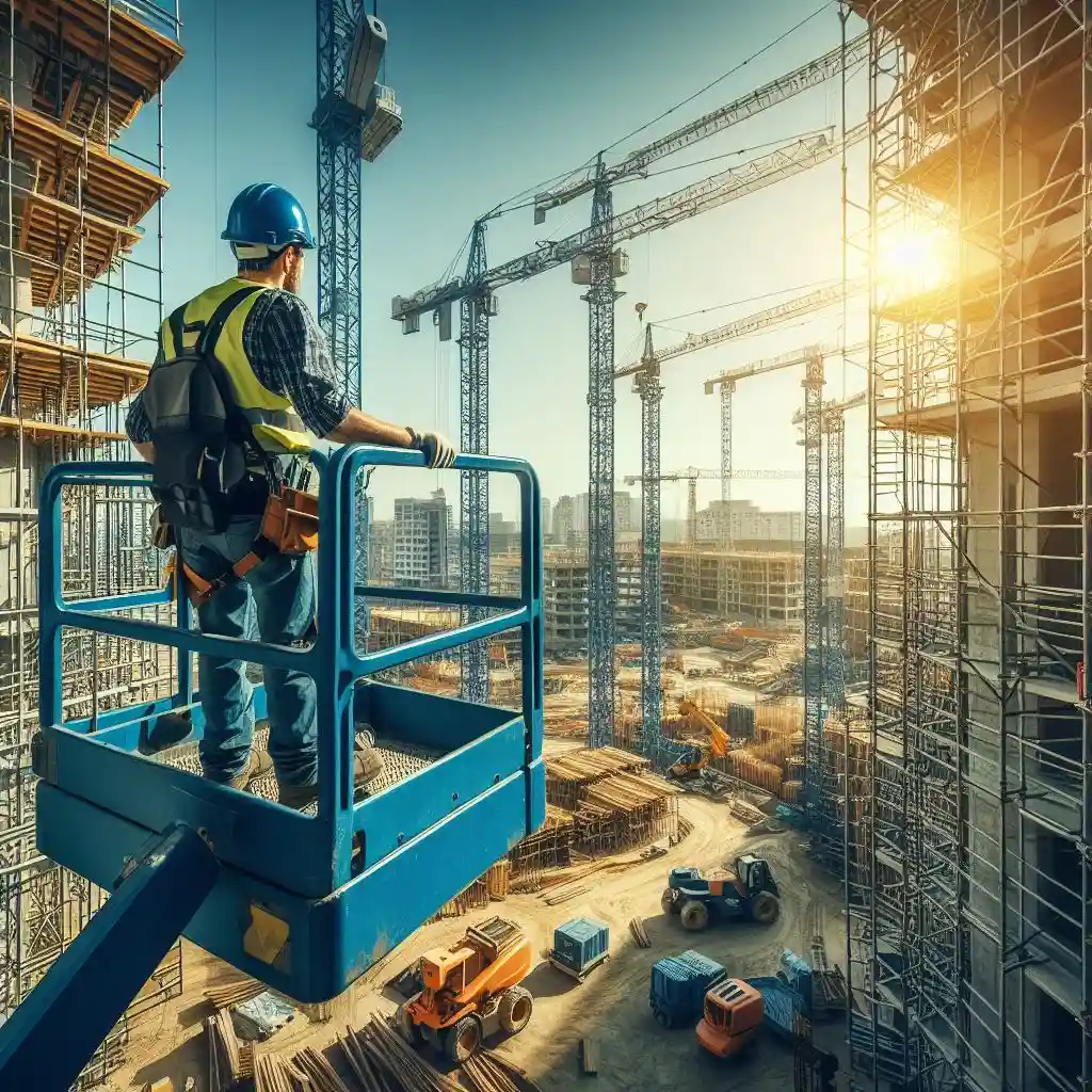 Manlift-en-obra Cómo prevenir accidentes comunes en plataforma elevadora, prevenir accidentes en manlift