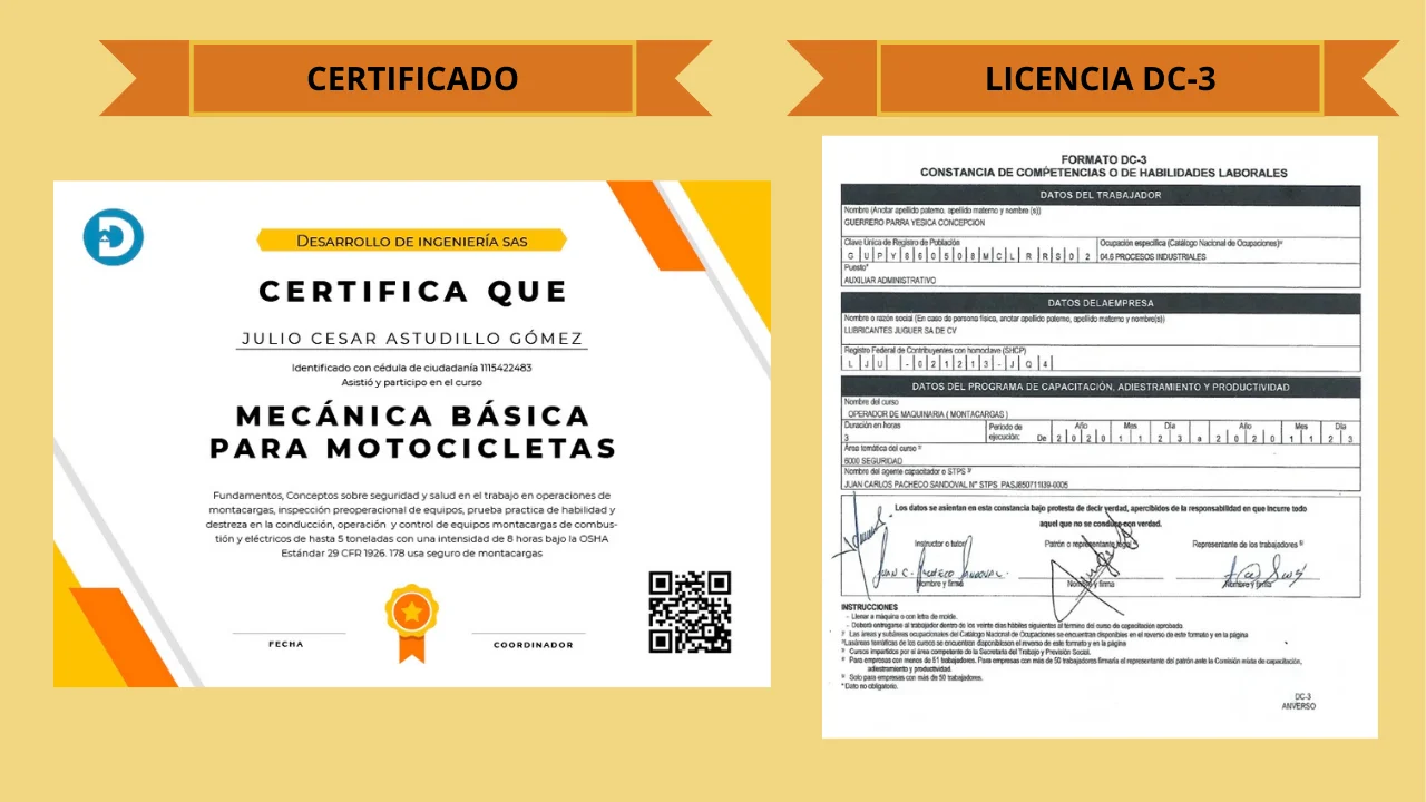 certificado de montacarguita para méxico
